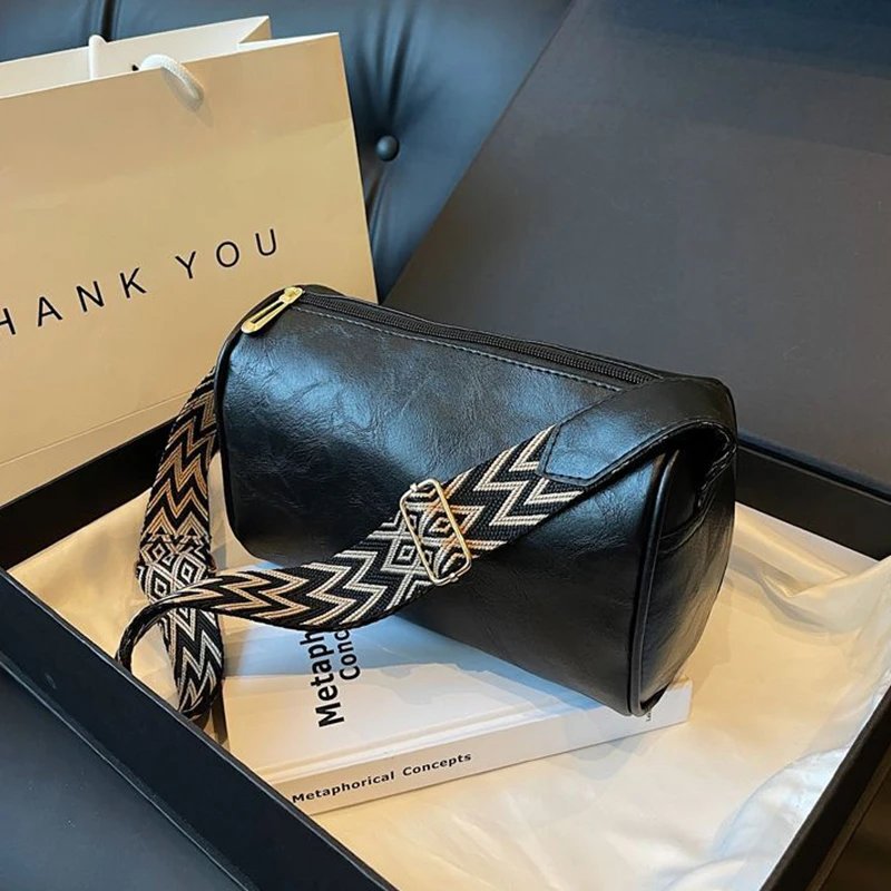 Vintage PU Leather Women Small Handbag and Purse Fashion Boston Pillow Crossbody Bag Luxury Design Female Designer Shoulder Bag Vintage PU Leather Women Small Handbag and Purse Fashion Boston Pillow Crossbody Bag Luxury Design Female Designer Shoulder Bag