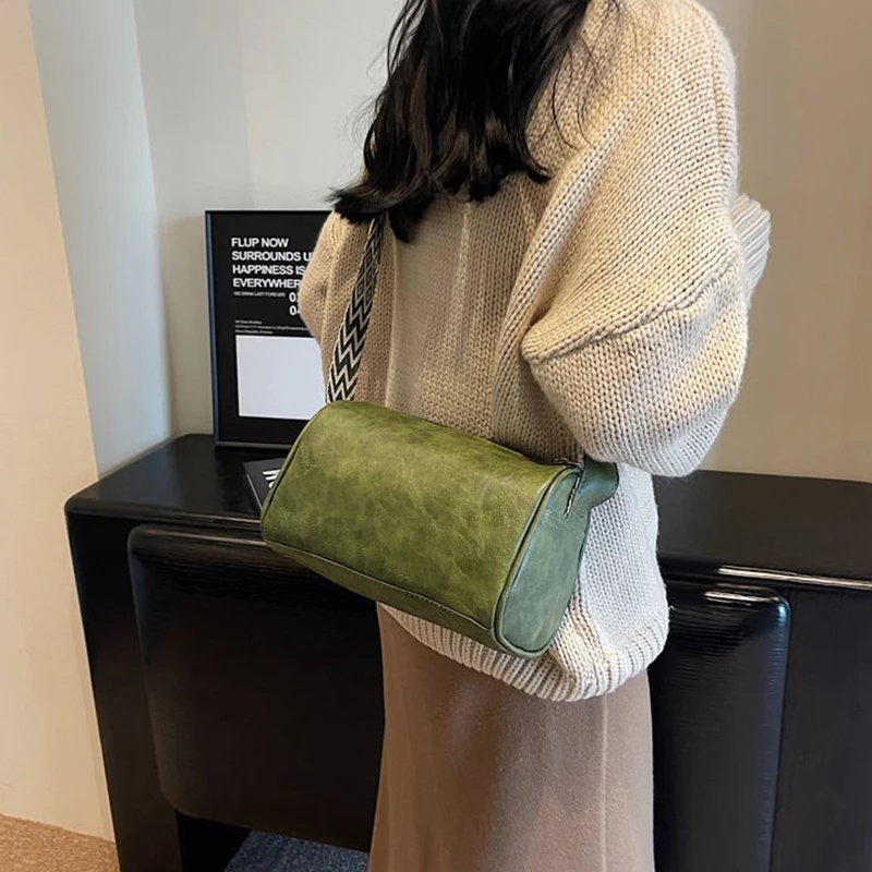 Vintage PU Leather Women Small Handbag and Purse Fashion Boston Pillow Crossbody Bag Luxury Design Female Designer Shoulder Bag Vintage PU Leather Women Small Handbag and Purse Fashion Boston Pillow Crossbody Bag Luxury Design Female Designer Shoulder Bag