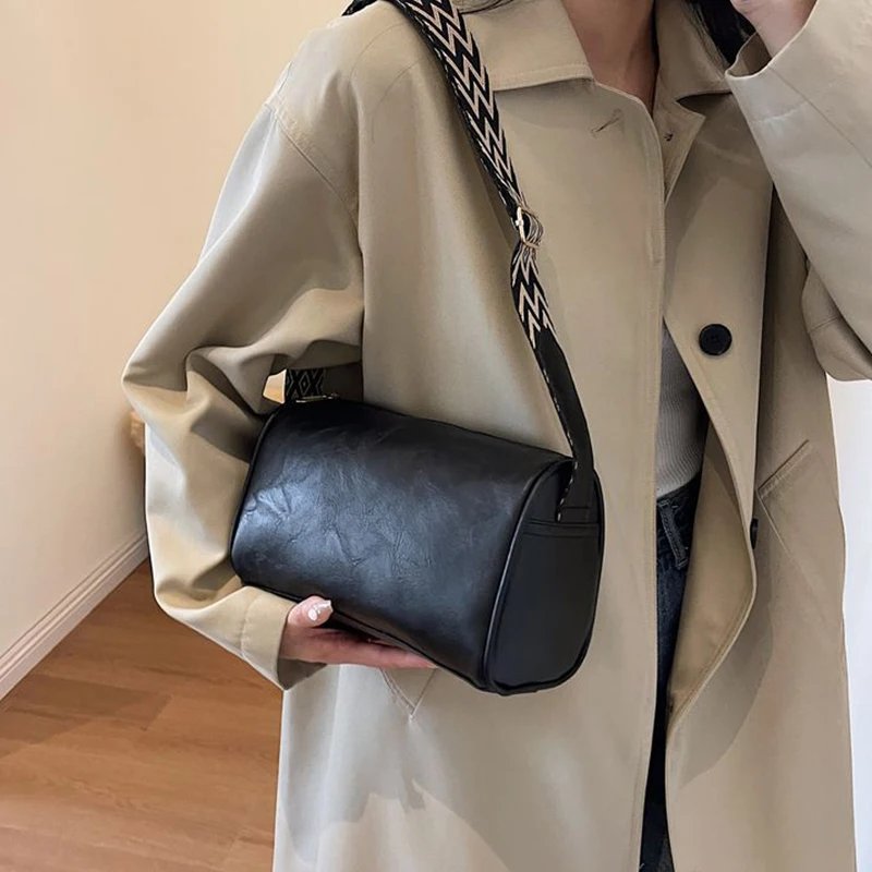 Vintage PU Leather Women Small Handbag and Purse Fashion Boston Pillow Crossbody Bag Luxury Design Female Designer Shoulder Bag Vintage PU Leather Women Small Handbag and Purse Fashion Boston Pillow Crossbody Bag Luxury Design Female Designer Shoulder Bag