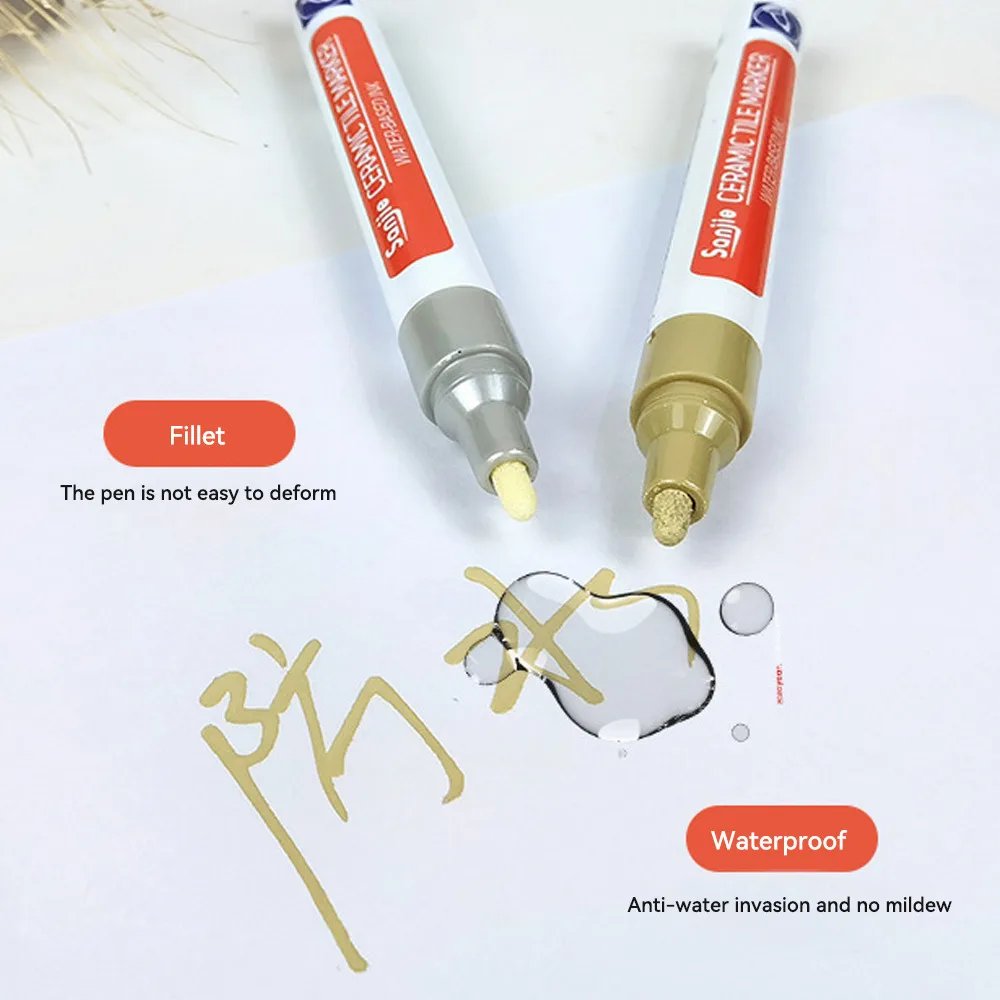 White Waterproof Tile Marker Grout Pen Wall Seam Pen For Tiles Floor Bathroom Decontamination Seam Repair Tools