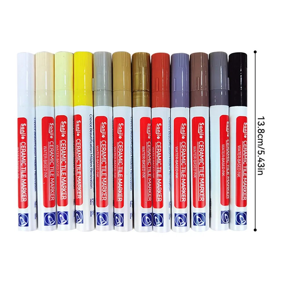 White Waterproof Tile Marker Grout Pen Wall Seam Pen For Tiles Floor Bathroom Decontamination Seam Repair Tools