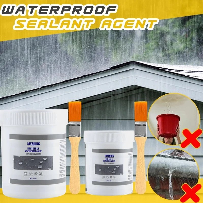 30/100/300g Waterproof Coating Sealant Agent With brush Transparent Invisible Paste Glue  Adhesive Repair Home Roof Bathroom