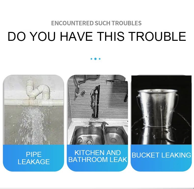 Super Strong Fiber Waterproof Tape Swimming Pool Stop Leaks Seal Repair Tape Performance Self Fix Pipes Patch Adhesive Sealers