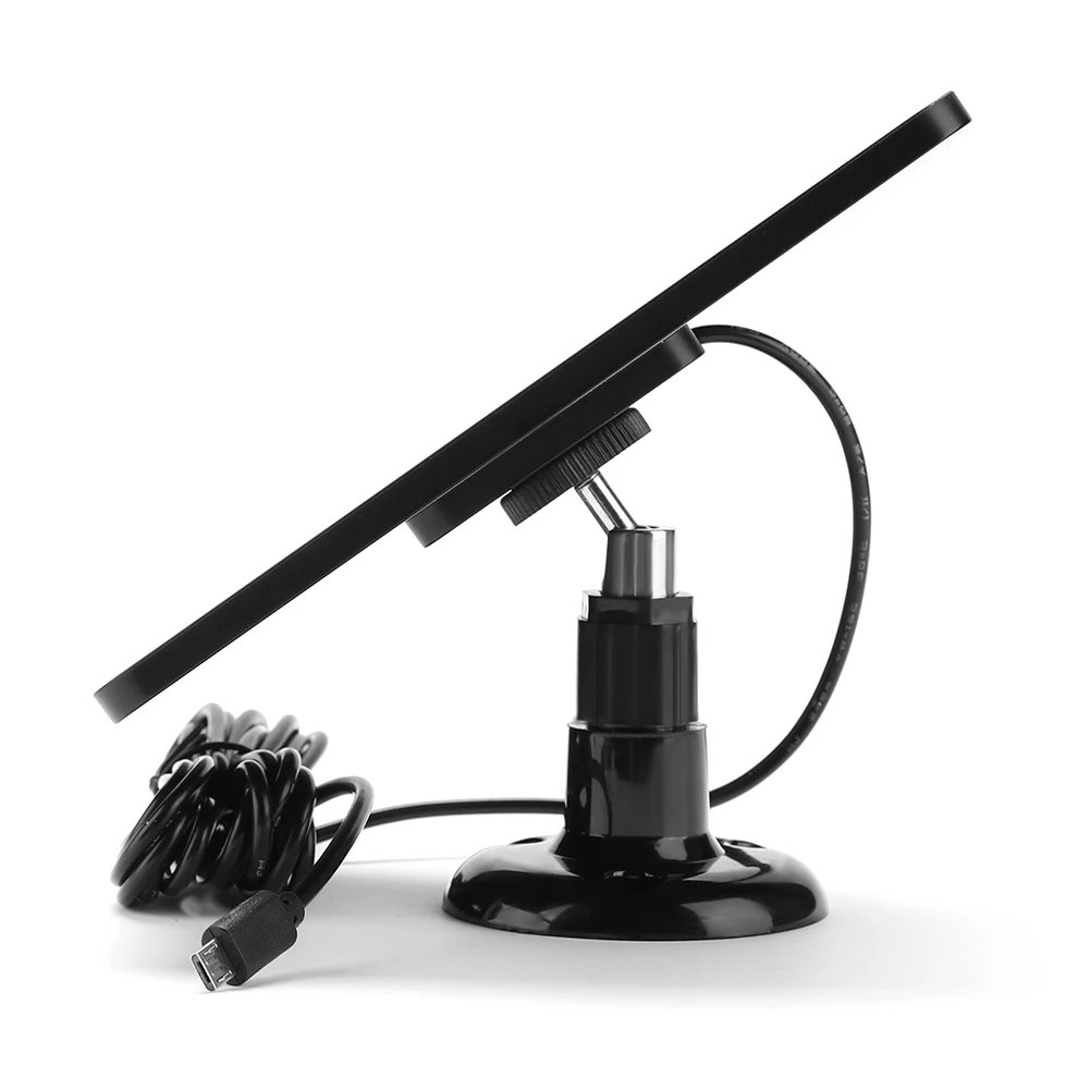 10W 5V Solar Panel Micro USB+Type-C 2in1 Outdoor Solar Cells Charger Solar Panels for Security Camera/Small Home Light System