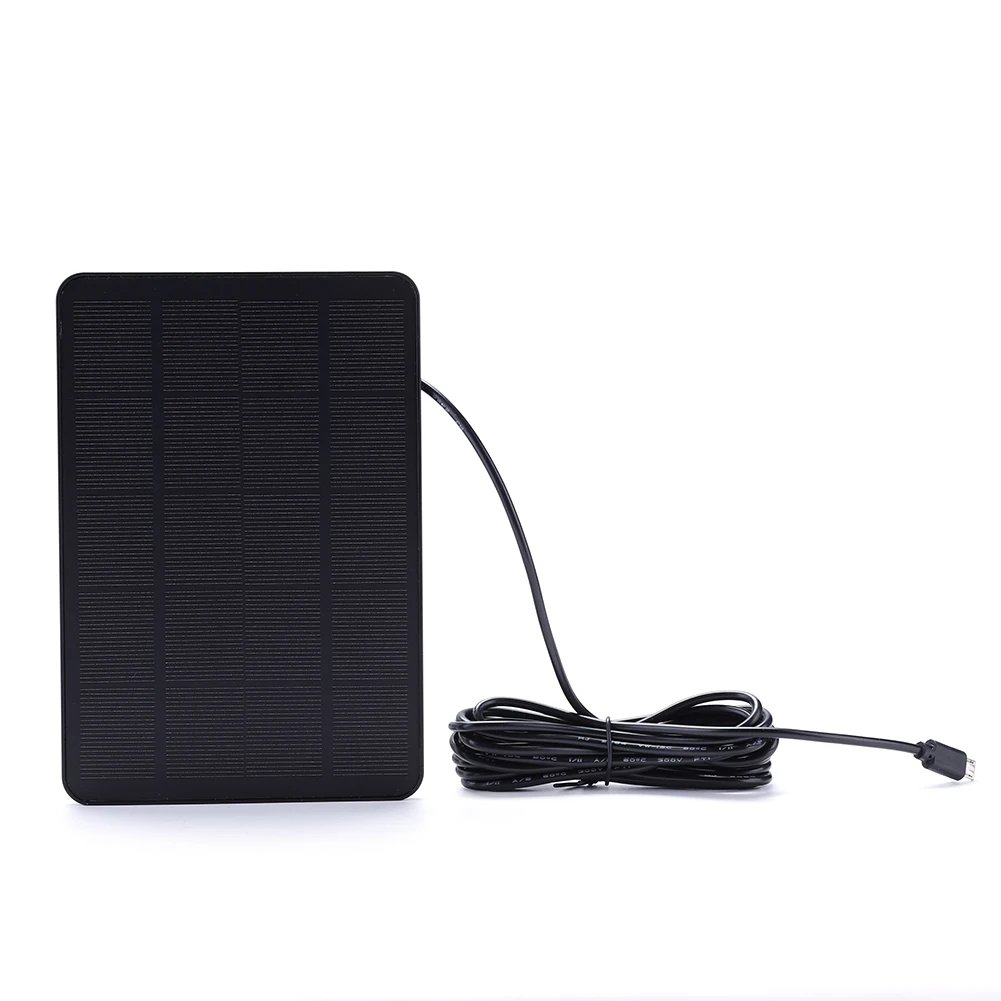 10W 5V Solar Panel Micro USB+Type-C 2in1 Outdoor Solar Cells Charger Solar Panels for Security Camera/Small Home Light System