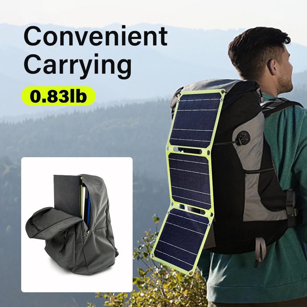 Outdoor powerful Portable Solar Panel 5v 21w 40W battery phone charger PD 20w QC 3.0 9V 12V For USB A C Power bank Outdoor powerful Portable Solar Panel 5v 21w 40W battery phone charger PD 20w QC 3.0 9V 12V For USB A C Power bank