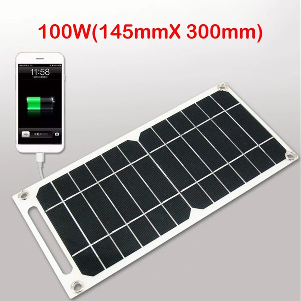 10W Solar Panel USB Waterproof Outdoor Hike Camping Portable Cells Battery Solar Charger Plate for Mobile Phone Power Bank