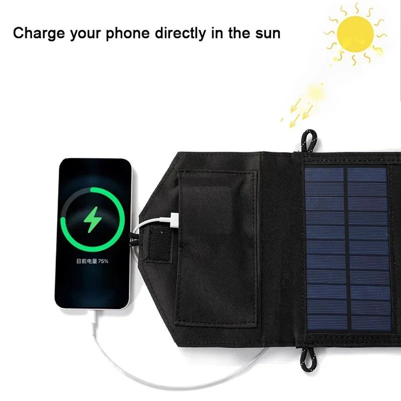 800W Foldable Solar Panel Portable 6-fold  Solar Panels Charger USB 5V DC Full Time Power Solar Panel Mobile Power Supply
