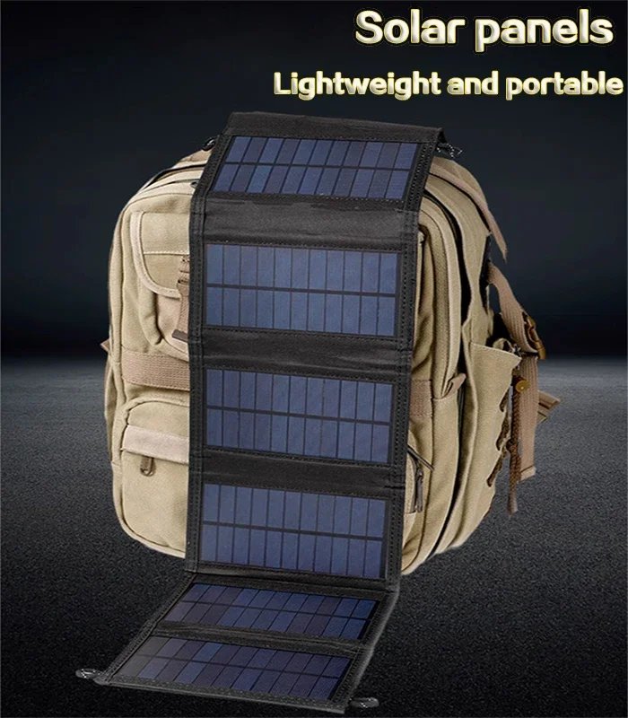 800W Foldable Solar Panel Portable 6-fold  Solar Panels Charger USB 5V DC Full Time Power Solar Panel Mobile Power Supply