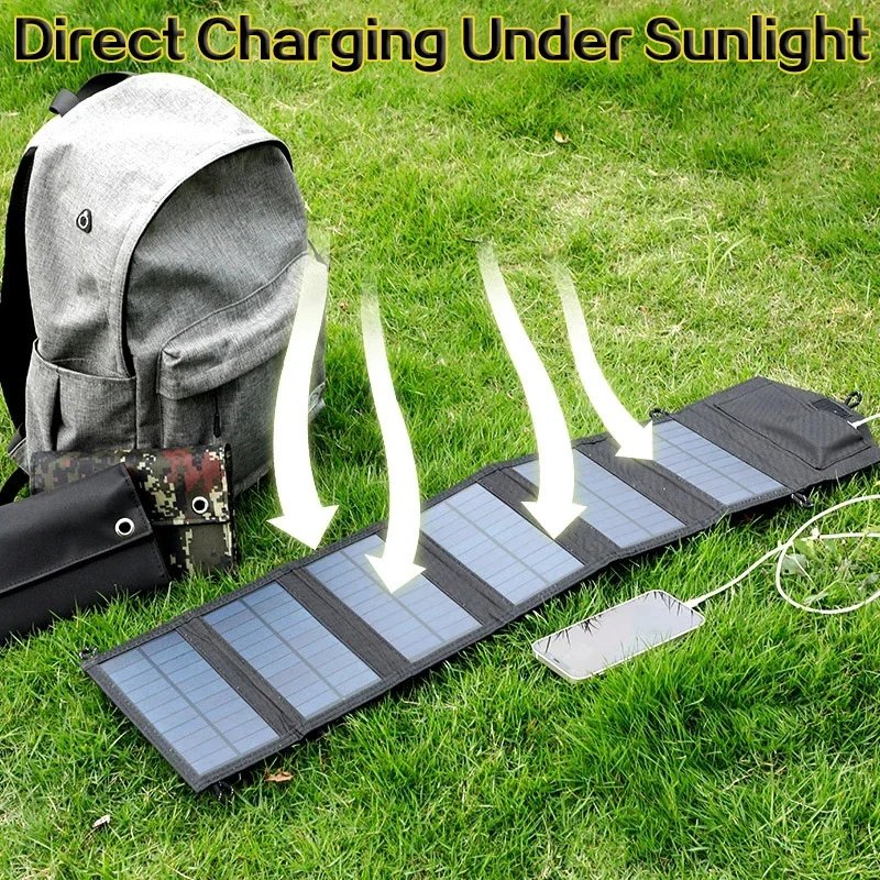 800W Foldable Solar Panel Portable 6-fold  Solar Panels Charger USB 5V DC Full Time Power Solar Panel Mobile Power Supply