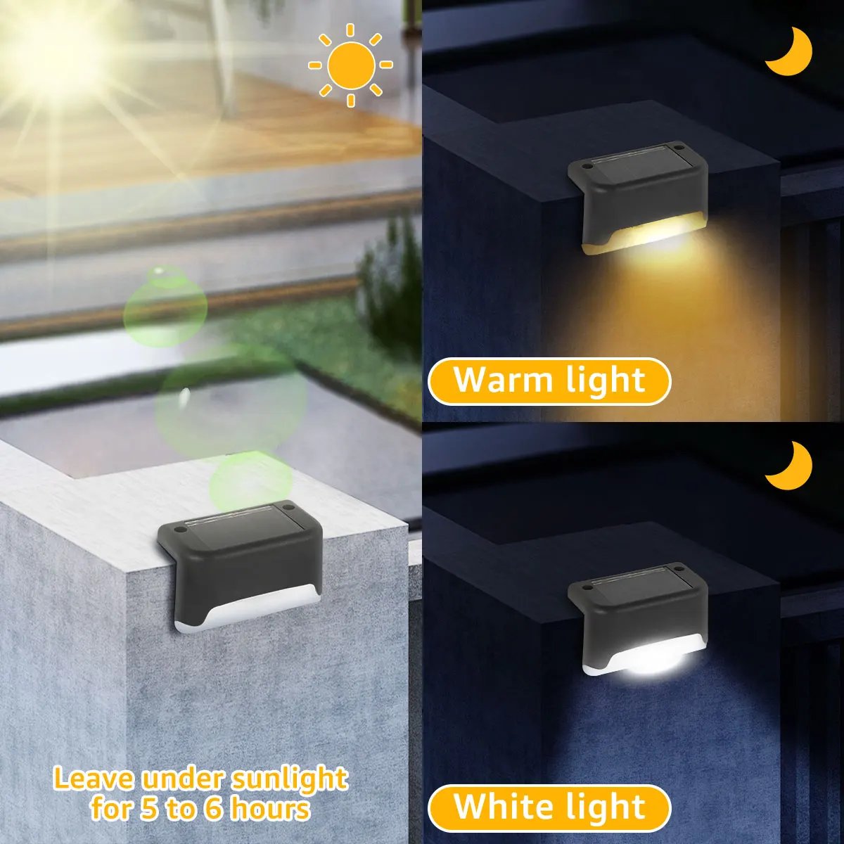 4/8/12/16pcs Solar LED Lights Outdoor Garden Light Deck Lamp Solar Stairs Light Waterproof Solar Step Lamp Patio Garden Decor