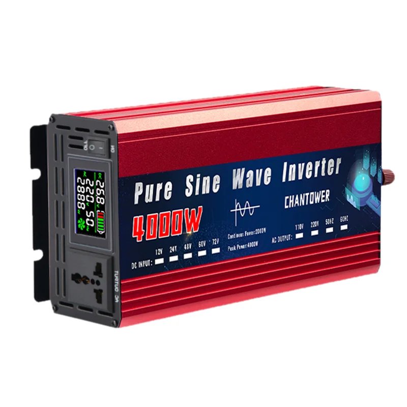 Pure Sine Wave Inverter 12V 220V 24V 110V 2000W 3000W 4000W 5000W DC To AC Portable Power Voltage Converter Car Solar Inverter Pure Sine Wave Inverter 12V 220V 24V 110V 2000W 3000W 4000W 5000W DC To AC Portable Power Voltage Converter Car Solar Inverter