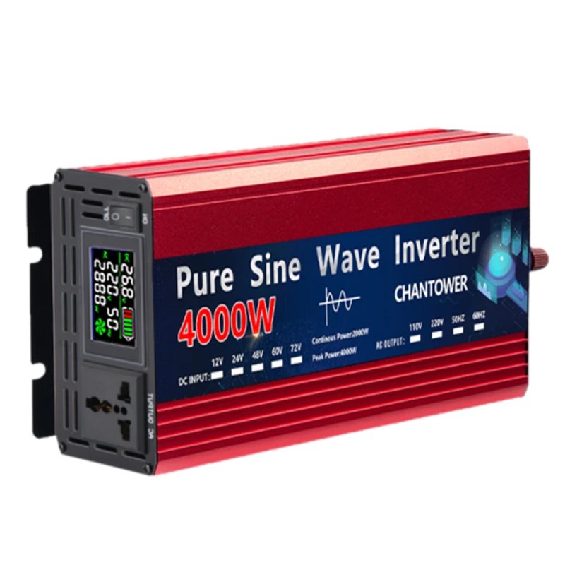 Pure Sine Wave Inverter 12V 220V 24V 110V 2000W 3000W 4000W 5000W DC To AC Portable Power Voltage Converter Car Solar Inverter Pure Sine Wave Inverter 12V 220V 24V 110V 2000W 3000W 4000W 5000W DC To AC Portable Power Voltage Converter Car Solar Inverter