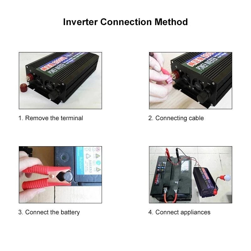 Pure Sine Wave Inverter 2000W 3000W 4000W Power DC 12V 24V 48v To AC 220V Voltage 50/60HZ Converter Solar Car Inverter With LED Pure Sine Wave Inverter 2000W 3000W 4000W Power DC 12V 24V 48v To AC 220V Voltage 50/60HZ Converter Solar Car Inverter With LED