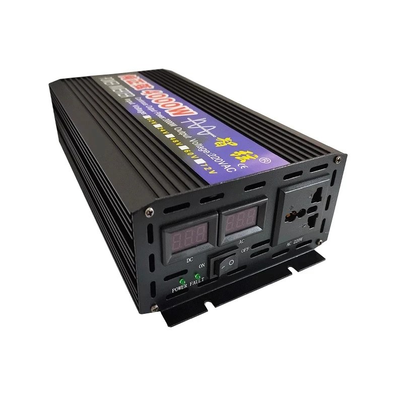 Pure Sine Wave Inverter 2000W 3000W 4000W Power DC 12V 24V 48v To AC 220V Voltage 50/60HZ Converter Solar Car Inverter With LED Pure Sine Wave Inverter 2000W 3000W 4000W Power DC 12V 24V 48v To AC 220V Voltage 50/60HZ Converter Solar Car Inverter With LED