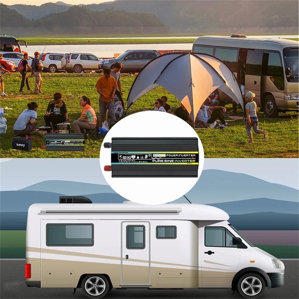 Pure Sine Wave Inverter 12V/24V/48V/60V To AC 110V 220V 8000/6000/4000/3000W Voltage Transformer Power Converter Solar Inverter