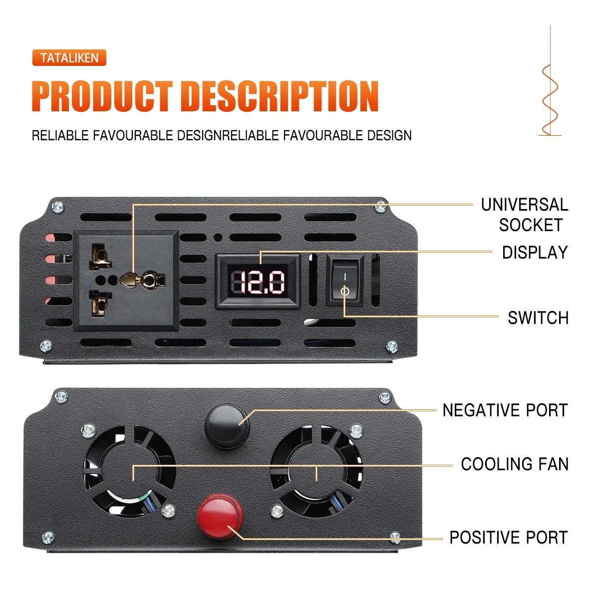 Inverter Pure Sine Wave DC12V/24V To AC 220V Voltage 7000W/8000W 50/60HZ Power Converter Solar Car Transformer With LED Display Inverter Pure Sine Wave DC12V/24V To AC 220V Voltage 7000W/8000W 50/60HZ Power Converter Solar Car Transformer With LED Display