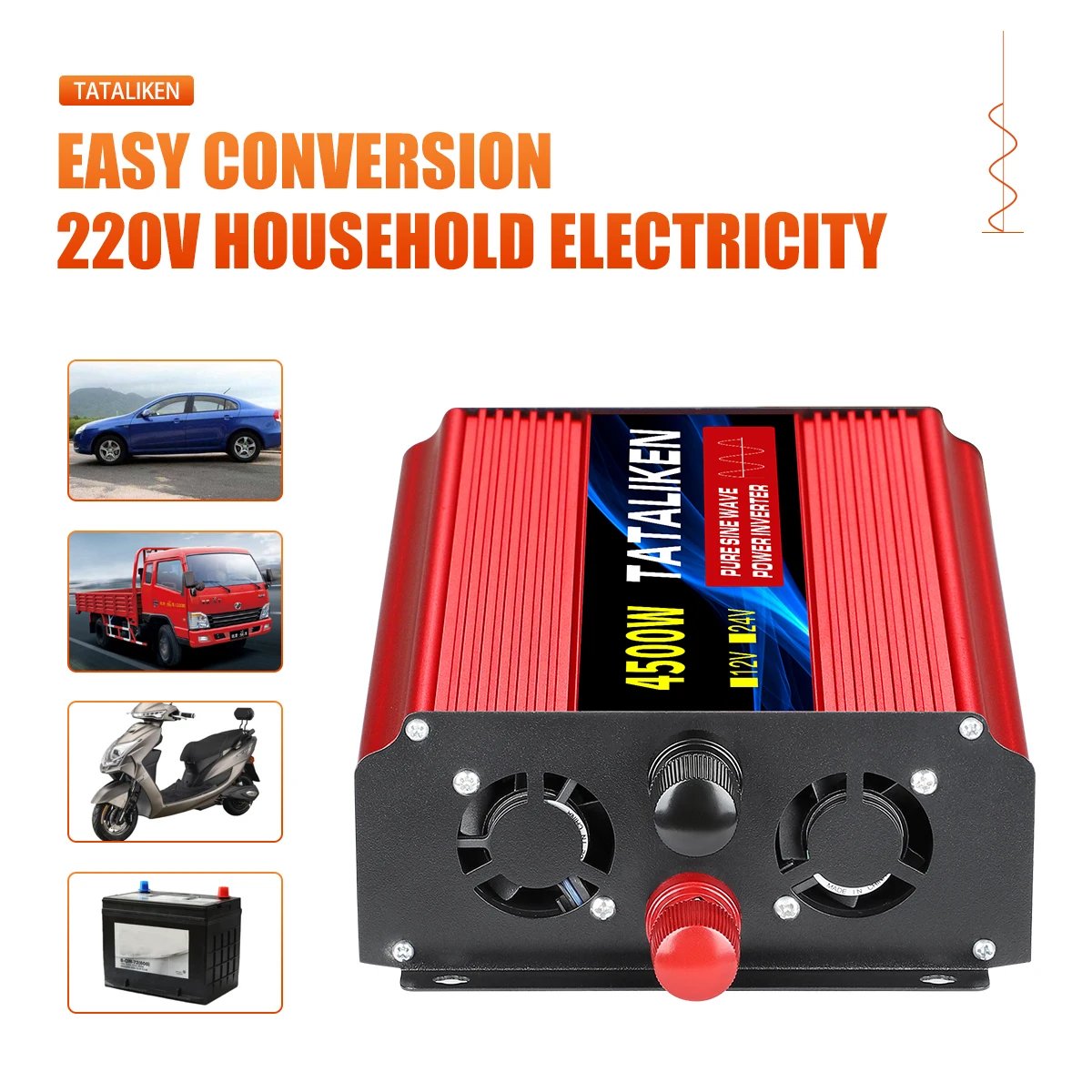 Inverter Pure Sine Wave DC12V/24V To AC 220V Voltage 7000W/8000W 50/60HZ Power Converter Solar Car Transformer With LED Display Inverter Pure Sine Wave DC12V/24V To AC 220V Voltage 7000W/8000W 50/60HZ Power Converter Solar Car Transformer With LED Display