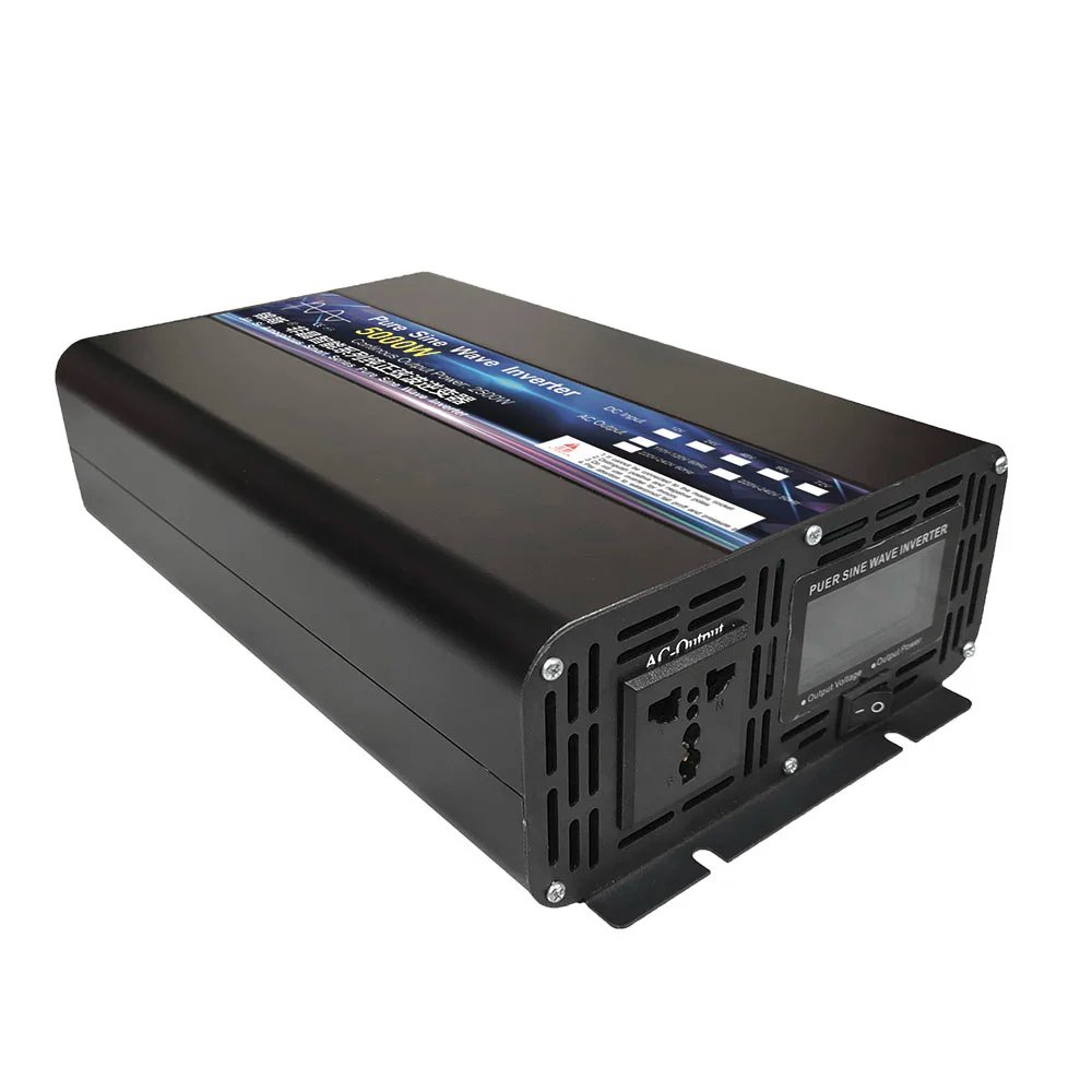 Pure Sine Wave Power Inverter 4000W 5000W DC 12V 24V 48V To AC220V  Portable Power Bank Converter Solar Car Inverter Transformer