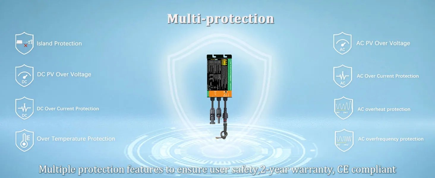 700W 600W 500W 350W 300W Solar Grid Tie Micro Inverter MPPT Input DC26V-46V PV Output AC110V-240V Home Solar On Grid System 700W 600W 500W 350W 300W Solar Grid Tie Micro Inverter MPPT Input DC26V-46V PV Output AC110V-240V Home Solar On Grid System