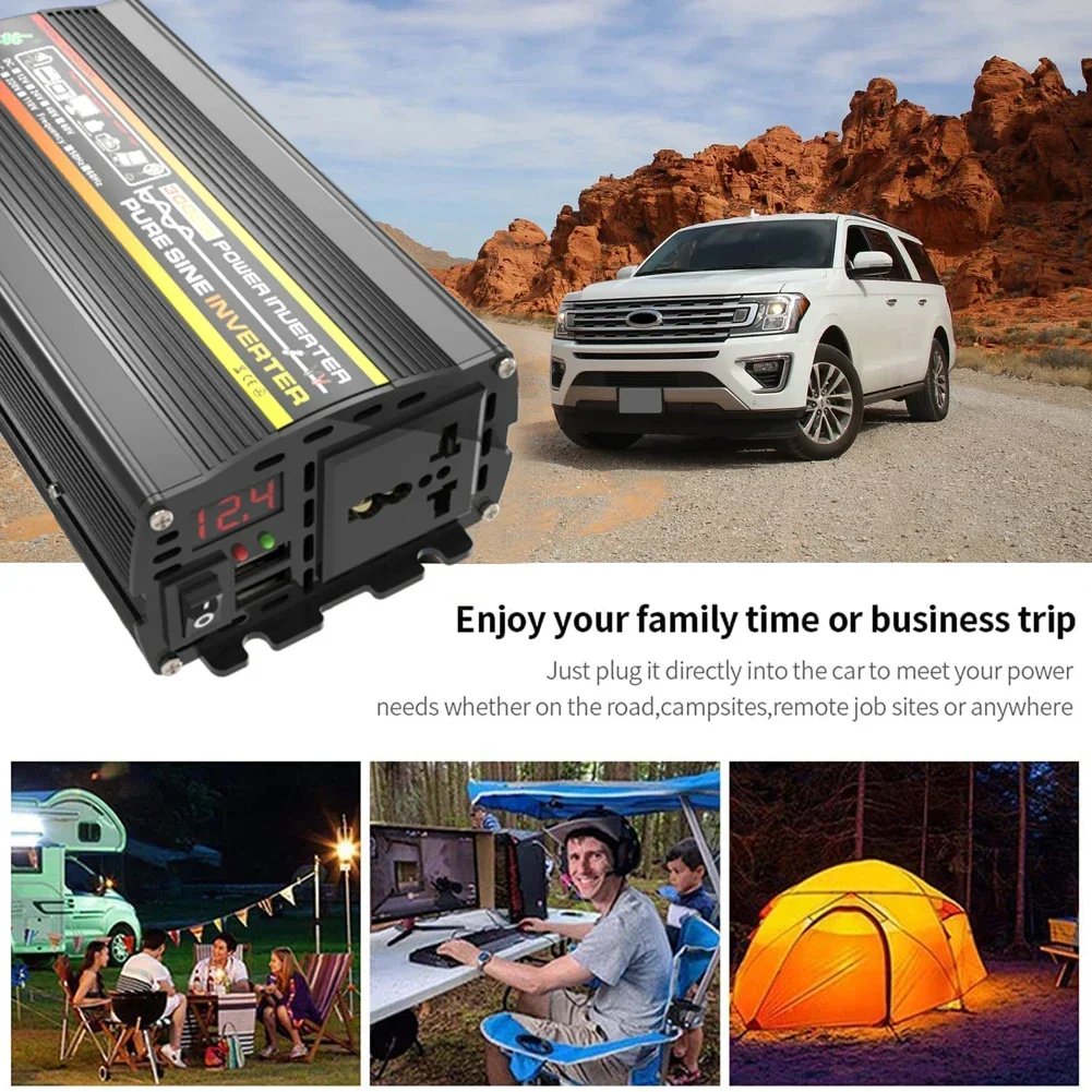 Pure Sine Wave Inverter 12V To AC 110V 220V 8000/6000/4000/3000W Voltage Transformer Power Converter Solar Inverter