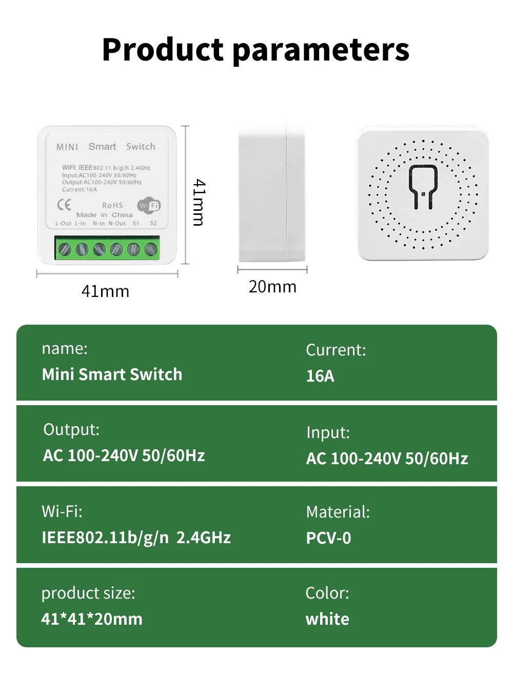 Tuya Mini Wifi Smart Switch Module Support 2 Way Control Smart Home DIY Switches Smart Life APP Alexa Google Home Voice Control