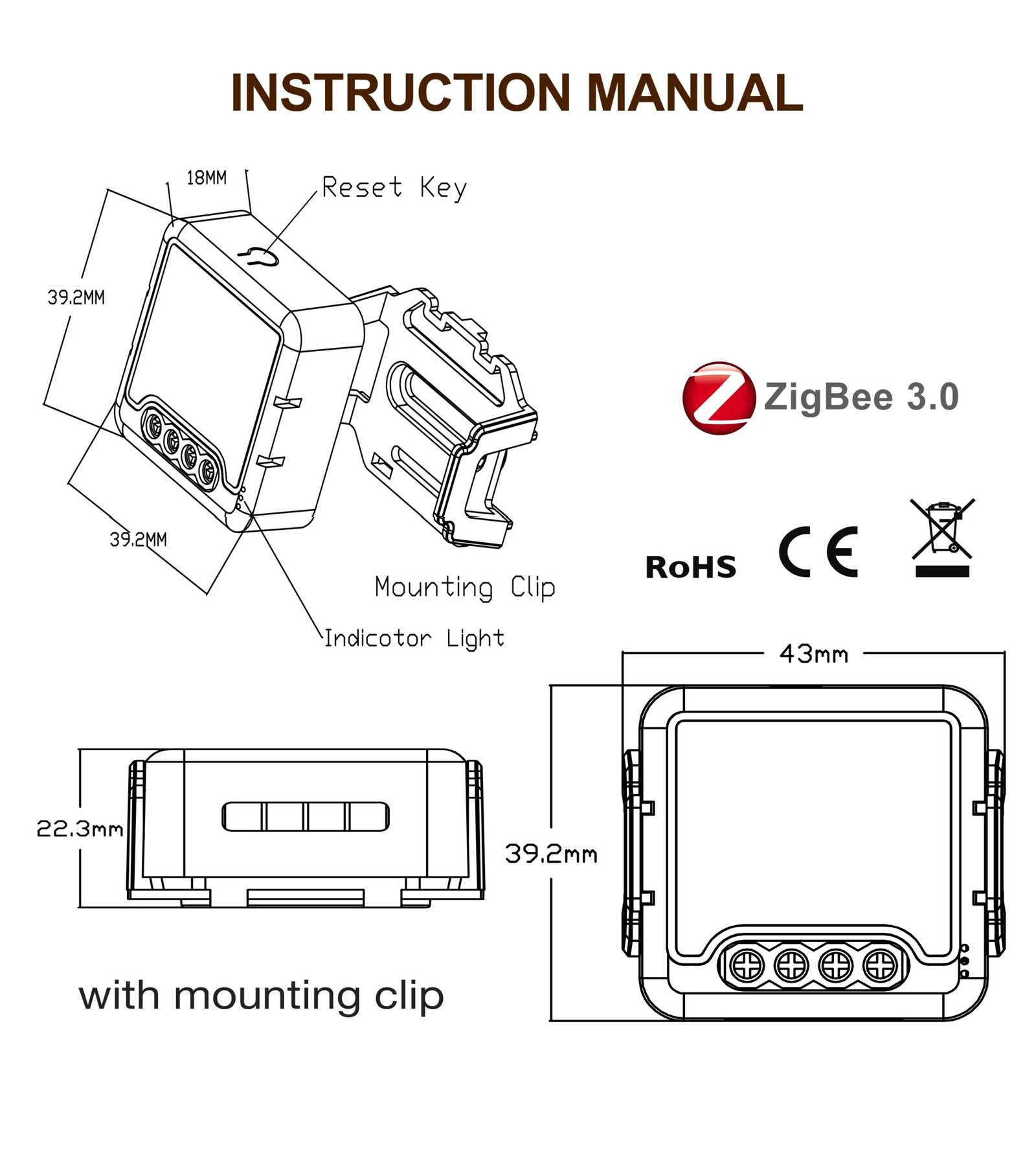 Tuya ZigBee 3.0 Smart Switch Module No Neutral Wire Required Smart Home DIY Light Breaker Works with Alexa Google Home Tuya ZigBee 3.0 Smart Switch Module No Neutral Wire Required Smart Home DIY Light Breaker Works with Alexa Google Home