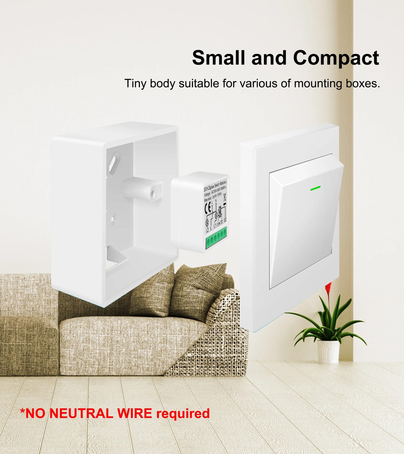 Tuya ZigBee 3.0 Smart Switch Module No Neutral Wire Required Smart Home DIY Light Breaker Works with Alexa Google Home Tuya ZigBee 3.0 Smart Switch Module No Neutral Wire Required Smart Home DIY Light Breaker Works with Alexa Google Home