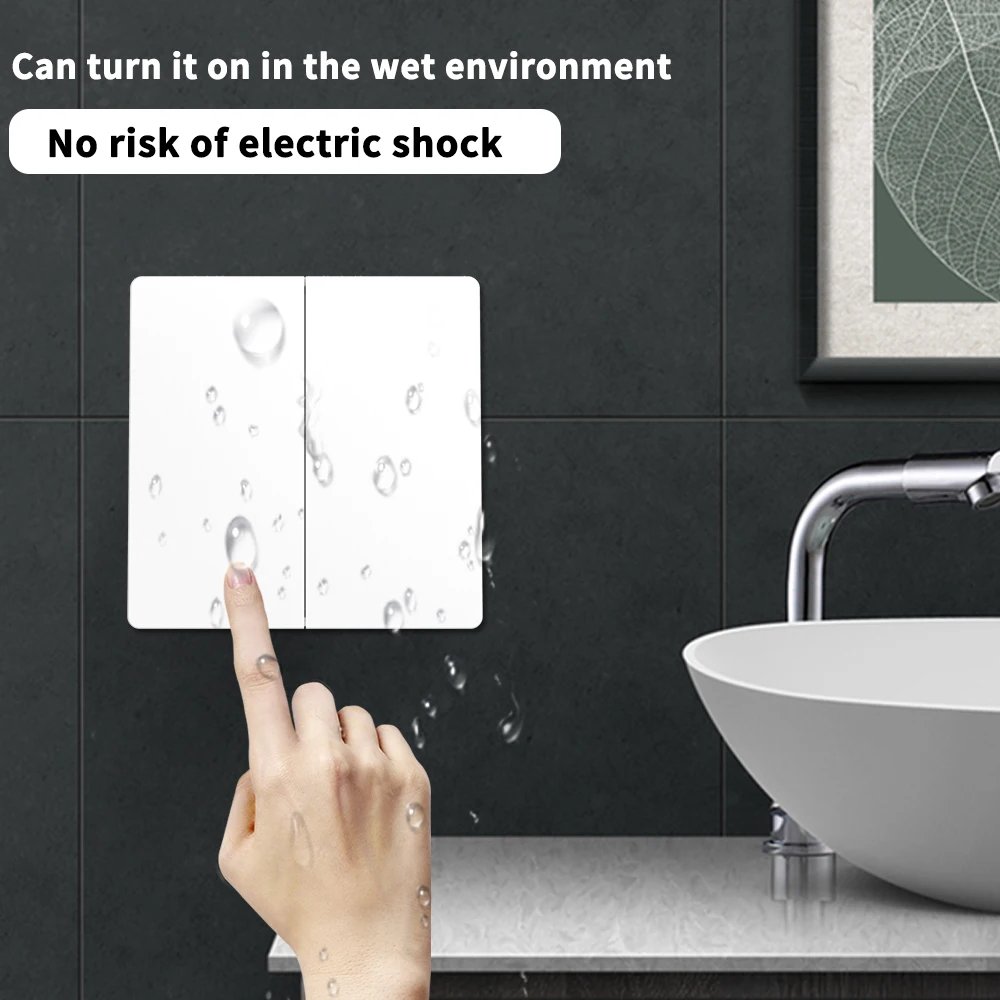 Smart Wireless Switch RF433Mhz Self-Powered Push Button Wall Panels Remote Controller Light Switch Waterproof Wall Switch Smart Wireless Switch RF433Mhz Self-Powered Push Button Wall Panels Remote Controller Light Switch Waterproof Wall Switch