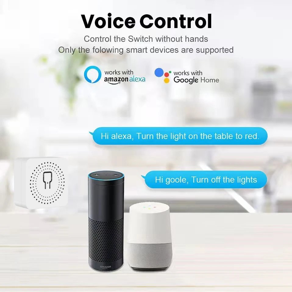 16A MINI Wifi Switch DIY 1-way Remote Control Timer Relay Automation For Smart Life Work With Alexa Google Home Alice