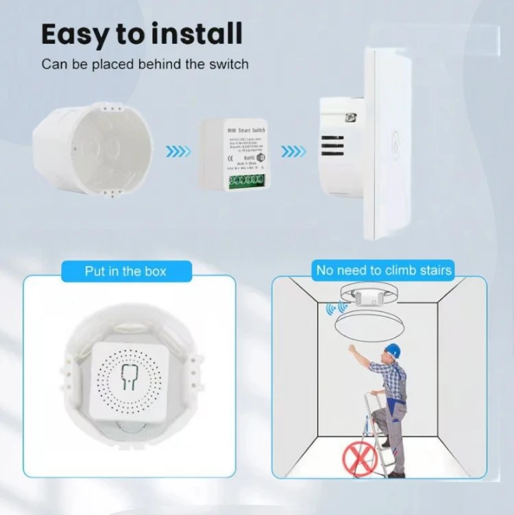 16A MINI Wifi Switch DIY 1-way Remote Control Timer Relay Automation For Smart Life Work With Alexa Google Home Alice