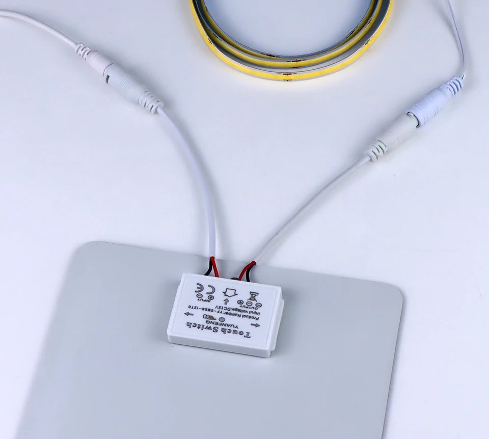 Dimmable Home Lighting Touch Switch 12V Bathroom Smart Mirror Touch Sensor Control Switch  CCT Adjustable Work With 1-5mm Glass