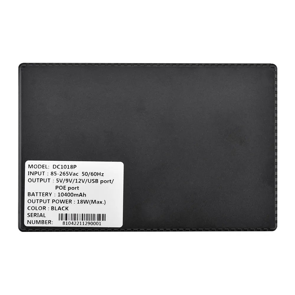 DC UPS Battery Backup 10400mAh 5V 9V 12V 2A 15V 24V 1A Output Uninterruptible Power Supply 85‑265V UPS Battery Backup EU Plug