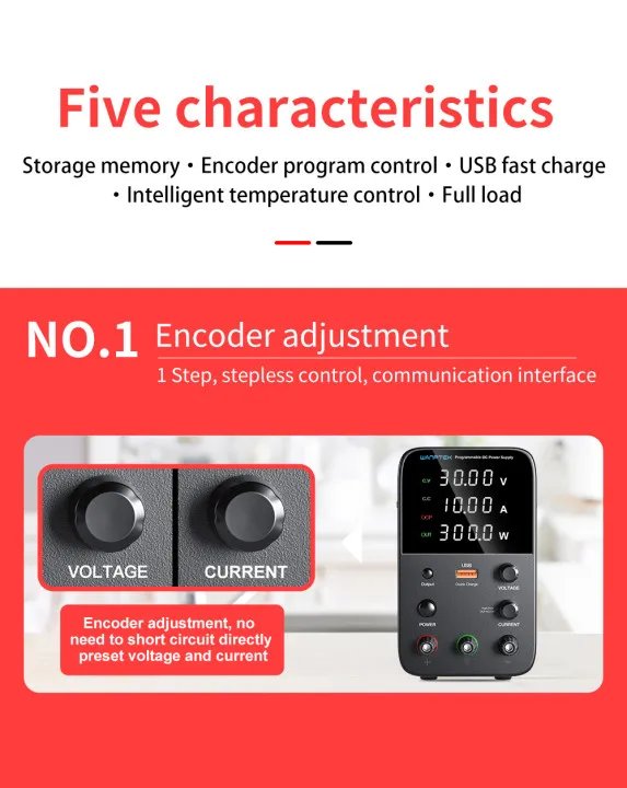 Programmable DC Power Supply WPS3010H Laboratory Maintenance Workbench  30V 10A Voltage Current Regulator AC 220V 110V