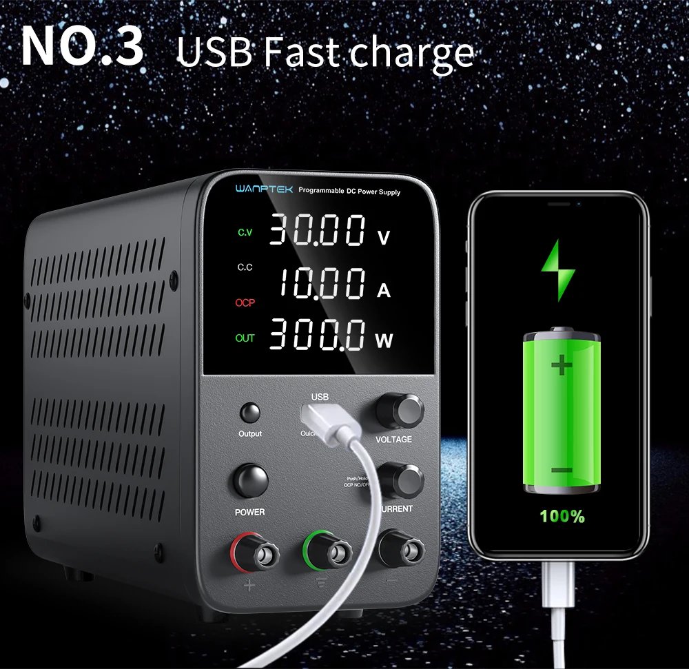 Programmable DC Power Supply WPS3010H Laboratory Maintenance Workbench  30V 10A Voltage Current Regulator AC 220V 110V