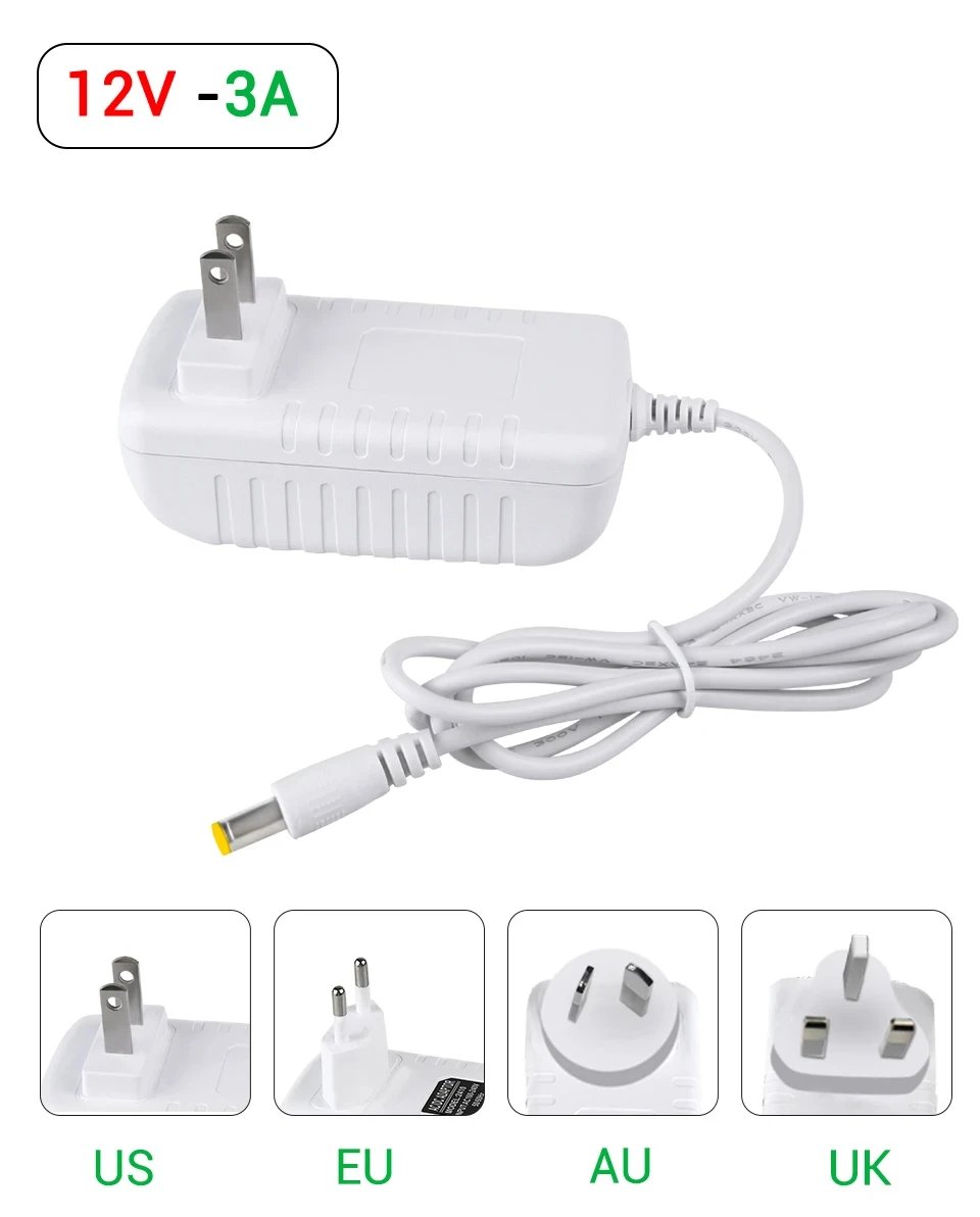 LED Power Adapter 12V 24V Power Supply AC to DC Adapter Transformer  LED Light Power Adapter 1A 2A 3A EU US UK AU Plug For Strip