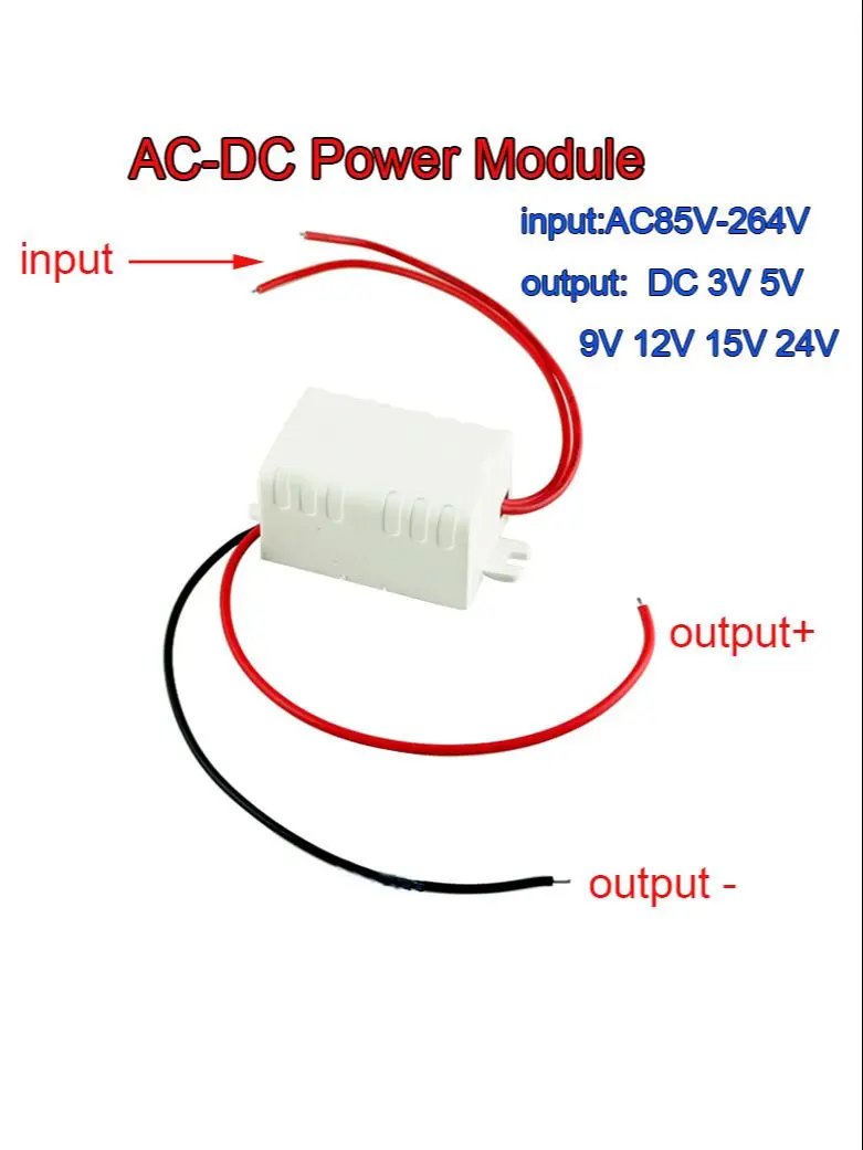 AC-DC Power Supply Module AC110V 220V 230V To DC 3V 5V 9V 12V 15V 24V Mini Buck Converter 3W Led Isolated Voltage Stabilized