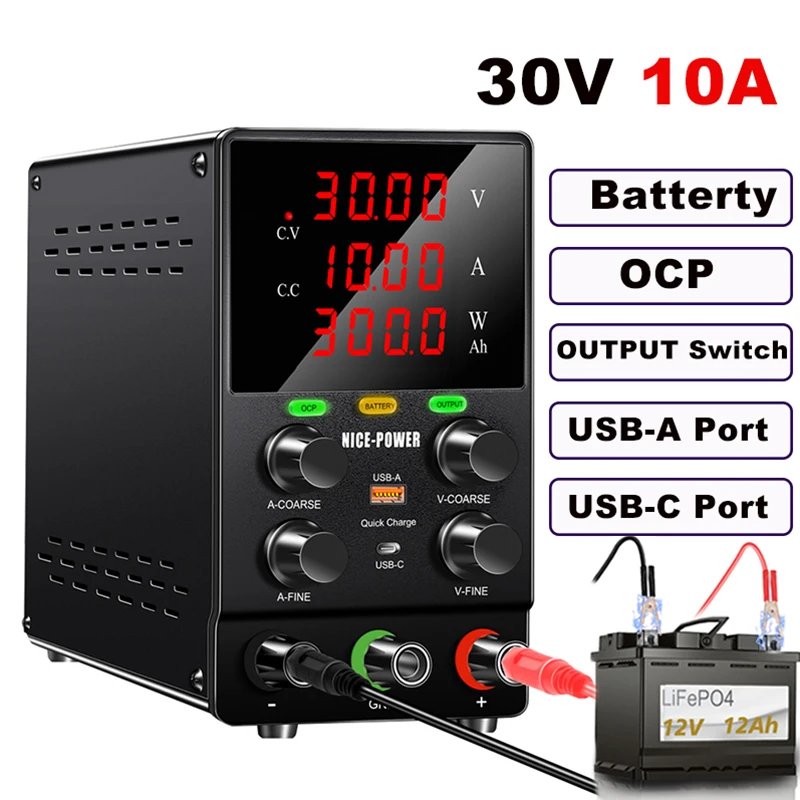 USB DC Regulated Lab Power Supply Adjustable 30V 10A Laboratory 60V 5A Voltage Regulator Stabilizer Bench Source DIY USB DC Regulated Lab Power Supply Adjustable 30V 10A Laboratory 60V 5A Voltage Regulator Stabilizer Bench Source DIY