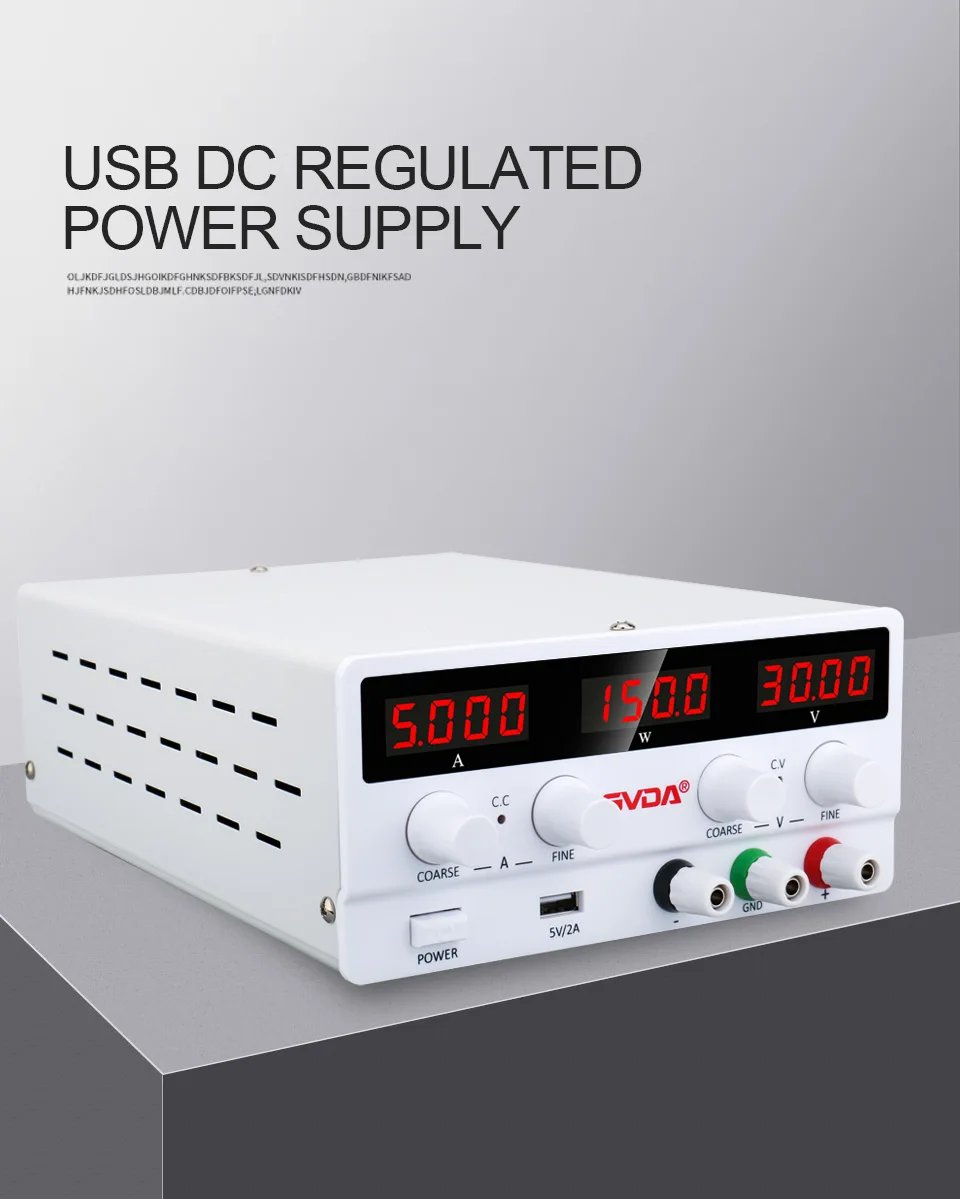 USB DC Regulated Laboratory Power Supply Adjustable 30V 10A Voltage Regulator 60V 5A Stabilizer Switch Bench Power Source