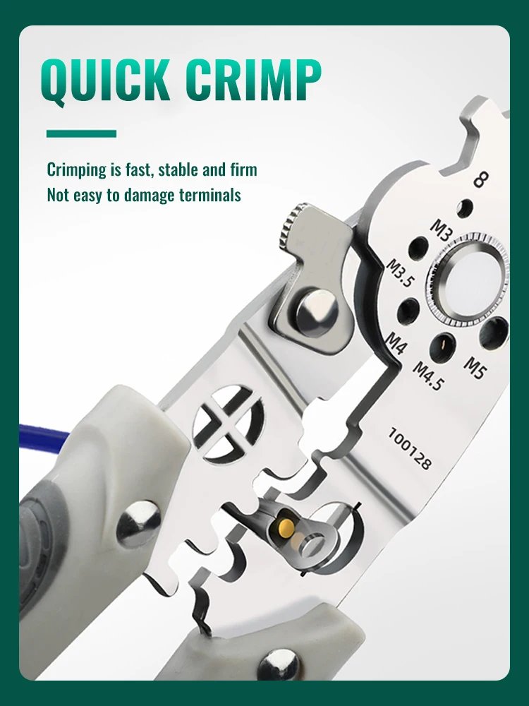 Crimper Cable Cutter Adjustable Automatic Wire Stripper Multifunctional Stripping Crimping Pliers Terminal Hand Tool