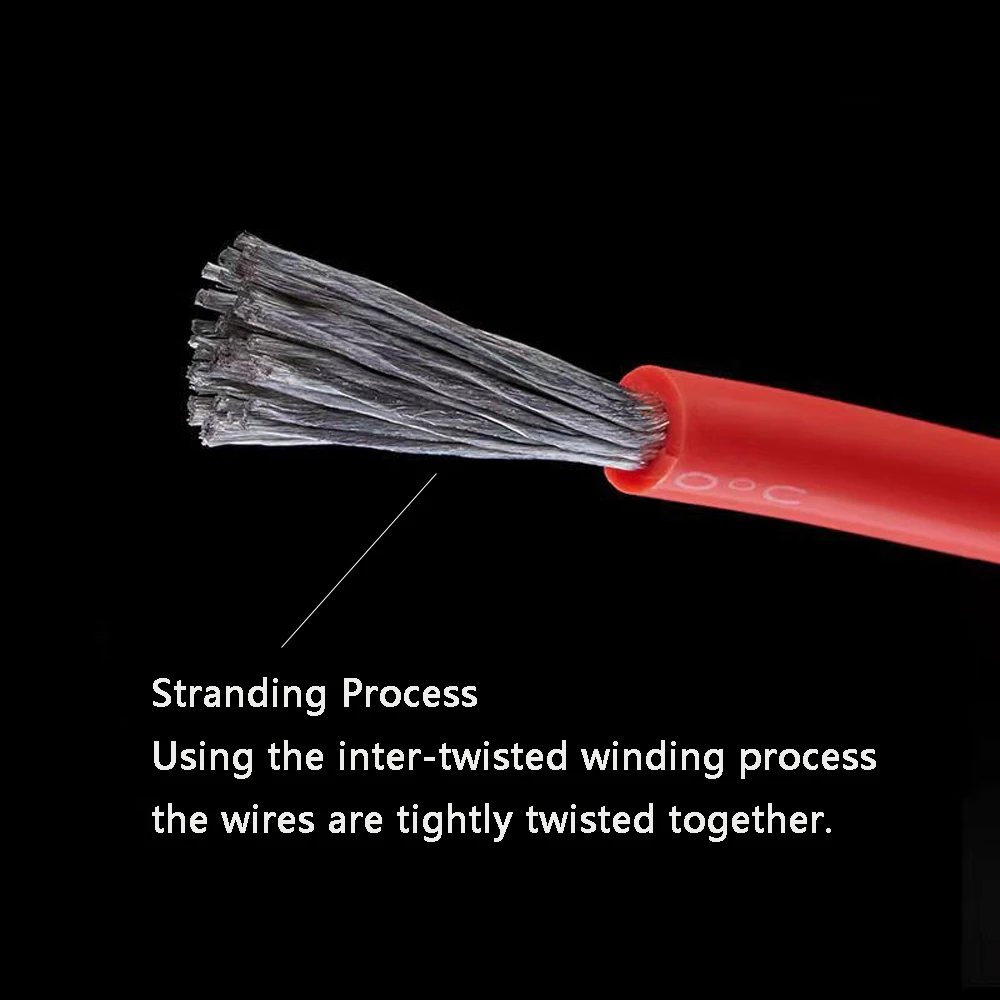 Super Soft Silicone red black Wire 12 14 16 18 20 22 24 AWG Heat-resistant Car Battery Electrical Power Cable 10 8 6awg