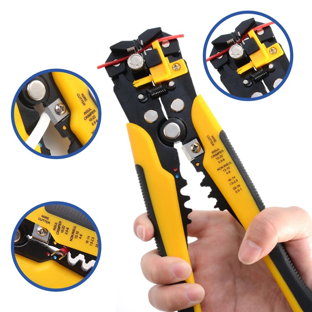 Crimper Cable Cutter Adjustable Automatic Wire Stripper Multifunctional Stripping Crimping Pliers Terminal Hand Tool Crimper Cable Cutter Adjustable Automatic Wire Stripper Multifunctional Stripping Crimping Pliers Terminal Hand Tool