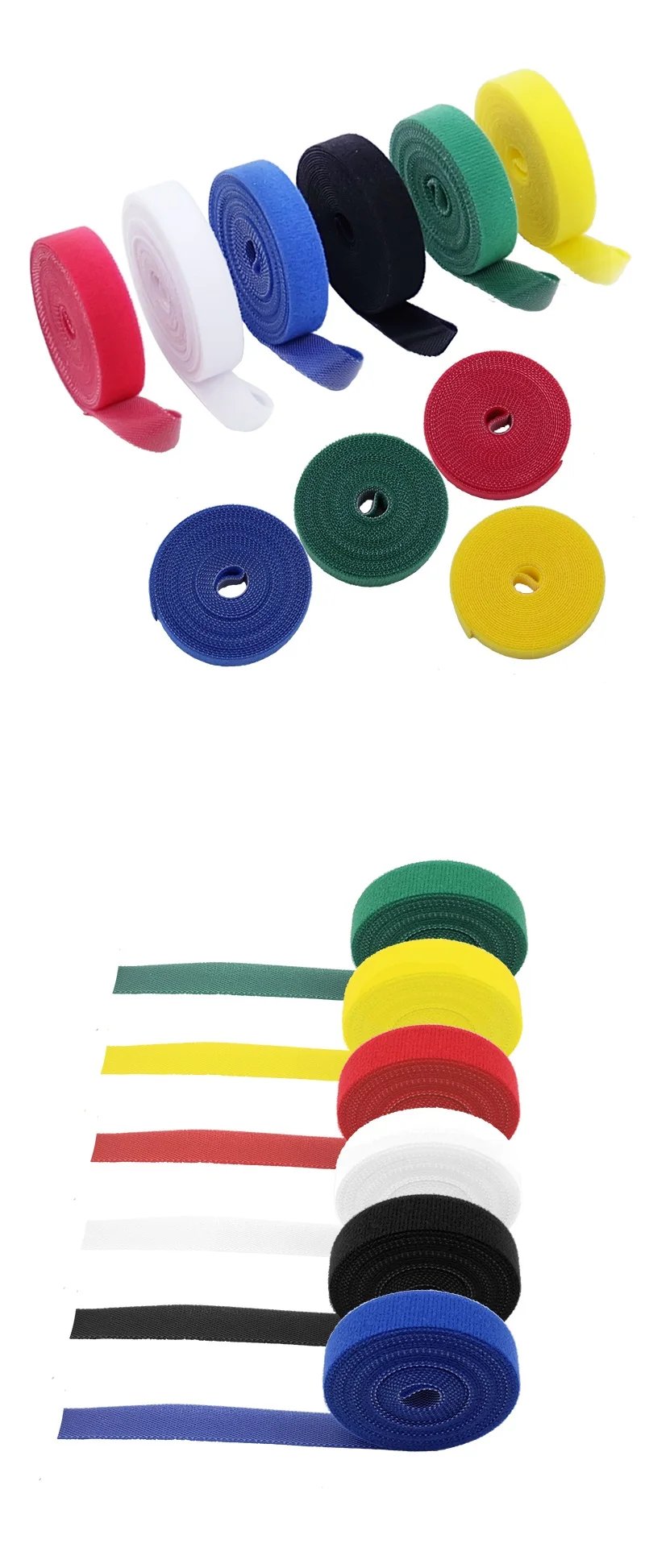 2/10M Cable Ties Reusable Loop Bundle Self Adhesive Fastener DIY Accessories Nylon Strap Organizer Clip Wire Holder Management