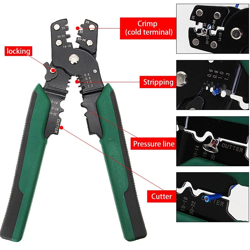 1pcs 4in1 multifunctional crimping pliers, wire stripper, wire cutter,terminal pliers, wiring accessories, hand tool accessories