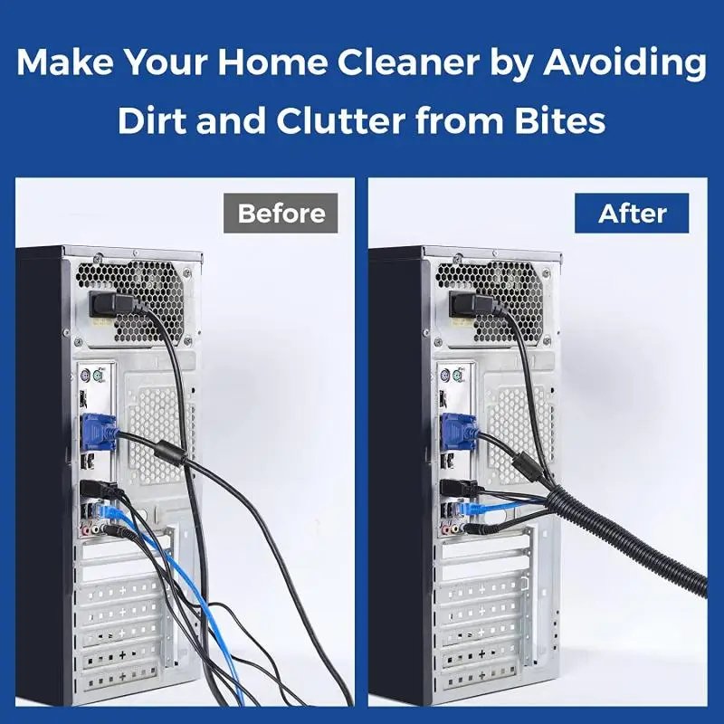 1/3/6M Corrugated Pipe7mm-28mm Car Cable Heat Resistant Insulation Tube Harness Motor Electrical Wire Protection Accessories