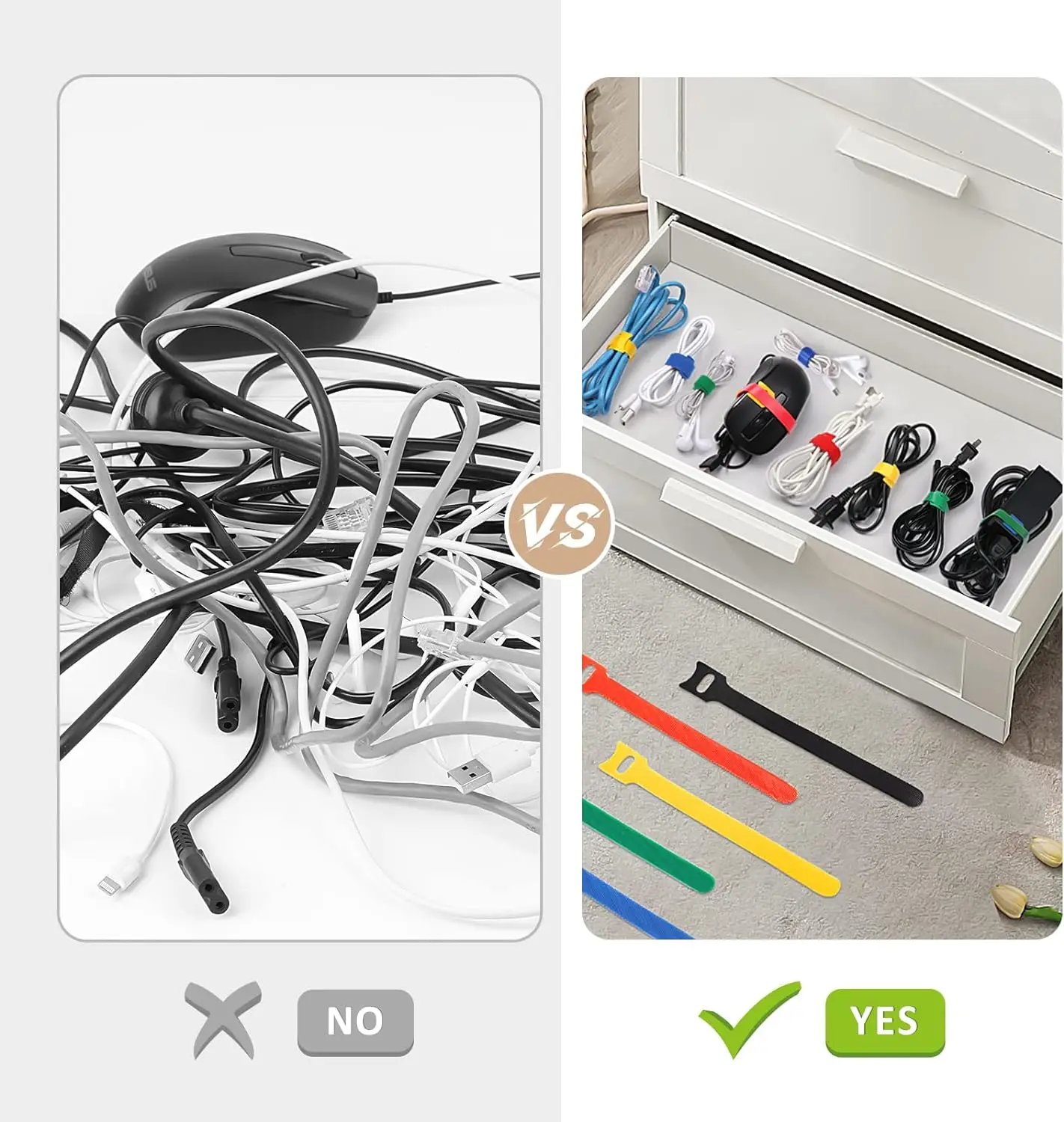 Cable Organizer Cable Management Nylon Reusable Cable Winder Tape Protector for wire Ties Phone Accessories organizador Cables