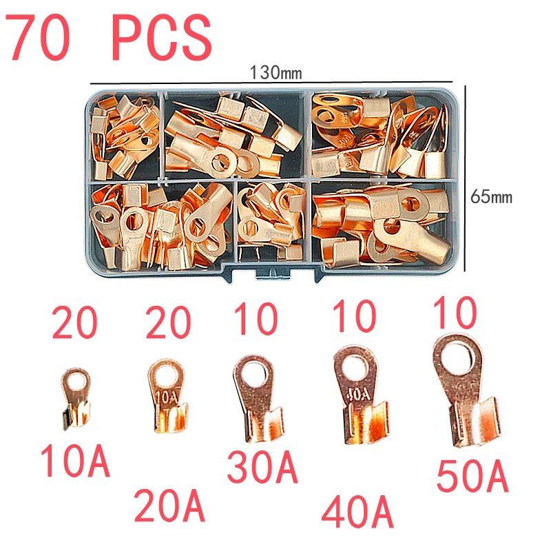 Box,Bullet Type Lnsulated Electrical Connector,Female and Male Wire Connector,Brass Electrical Crimp Terminalss,Car Accessories