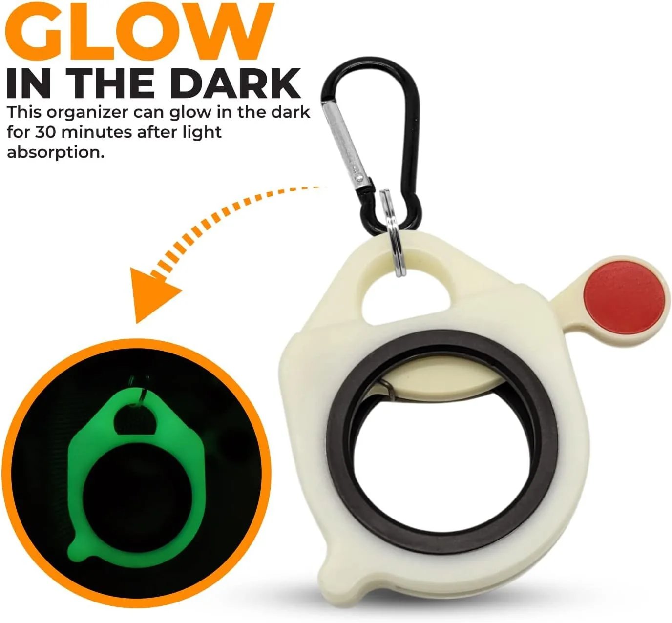 Portable Tie Holder Durable Plastic Storage Tools Practical Wiring Accessories Cable Strap Organizer with Fluorescence