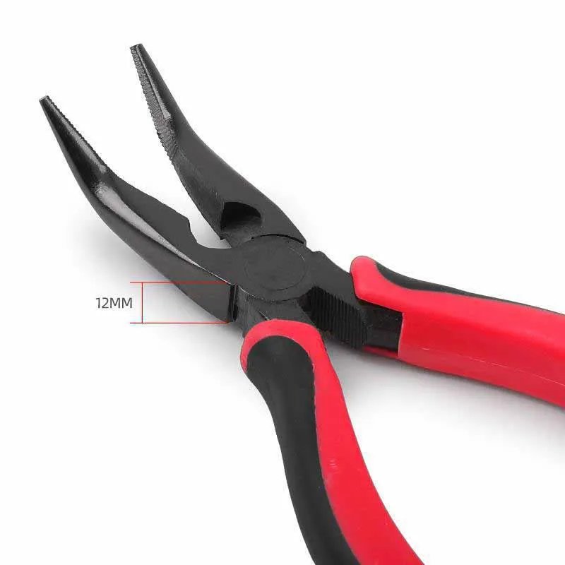 Rustproof Curved Nose Pliers 5 6 Inch Needle Nose Pliers Wire Cutting Pliers Stripping Tools Hardware Handmade Accessories
