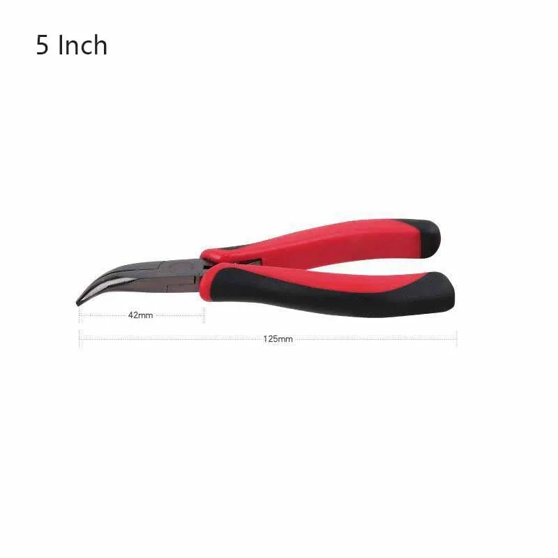 Rustproof Curved Nose Pliers 5 6 Inch Needle Nose Pliers Wire Cutting Pliers Stripping Tools Hardware Handmade Accessories